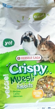 10kg Kaninchen Rabbit Müsli MUESLI - RABBITS Leckere, faserreiche Qualitätsmischung für (Zwerg) Kaninchen Versele Laga